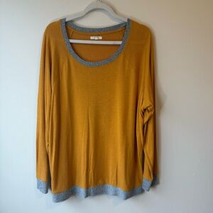 Maurice’s Mustard and Gray Long Sleeve Top